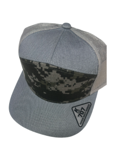 Kamel 707 7 Panel Flat  Adjustable Snapback Mesh Trucker Cap