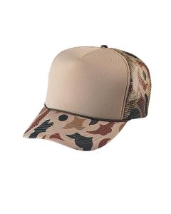Polyester Foam Front 5-Panel Mesh Back Trucker Hats (Pack of 12)