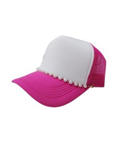 Pearl Rope Sponge Foam Trucker Hat Blank Mesh Cap
